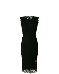 Черное кружевное платье-футляр от Ermanno Scervino
