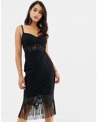 Черное кружевное платье-футляр от Forever New