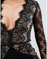 Черное кружевное платье-футляр от Rare