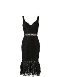 Черное кружевное платье-футляр от Patbo