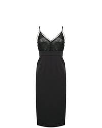 Черное кружевное платье-футляр от Pinko