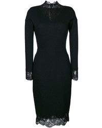 Черное кружевное платье от Ermanno Scervino