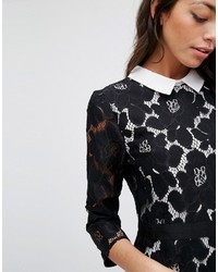 Черное кружевное платье от Oasis