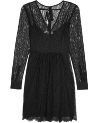 Черное кружевное платье от MCQ