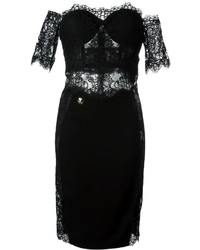 Черное кружевное платье от Philipp Plein