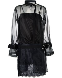 Черное кружевное платье от Sacai