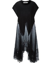 Черное кружевное повседневное платье от Givenchy