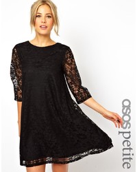 Черное кружевное свободное платье от Asos Petite