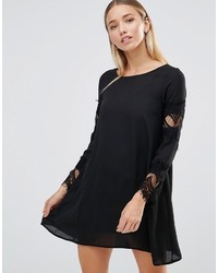 Черное кружевное свободное платье от AX Paris