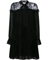 Черное кружевное свободное платье от Twin-Set