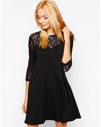 Черное кружевное свободное платье от Vero Moda