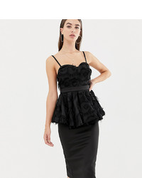 Черное облегающее платье c бахромой от Asos Tall