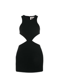Черное облегающее платье с вырезом от Fausto Puglisi