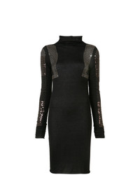 Черное облегающее платье с пайетками от Rick Owens Lilies