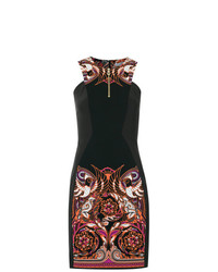 Черное облегающее платье с принтом от Versace Collection