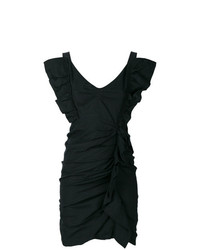 Черное облегающее платье с рюшами от Isabel Marant Etoile