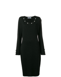 Черное облегающее платье с украшением от Blugirl