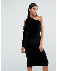 Черное облегающее платье от Boohoo