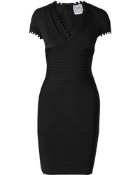 Черное облегающее платье от Herve Leger