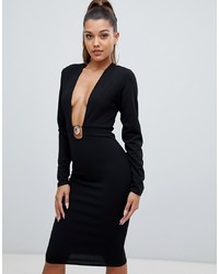 Черное облегающее платье от PrettyLittleThing