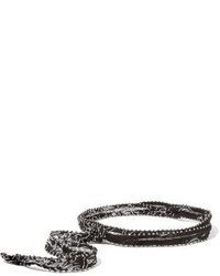 Черное ожерелье-чокер из бисера с принтом от Chan Luu