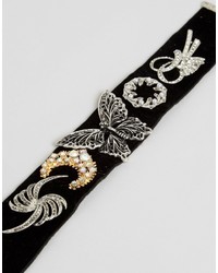 Черное ожерелье-чокер с украшением от Asos