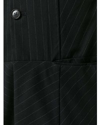 Черное пальто без рукавов в вертикальную полоску от Comme Des Garçons Vintage