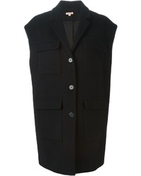 Черное пальто без рукавов от P.A.R.O.S.H.