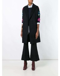 Черное пальто без рукавов от Marni