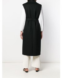 Черное пальто без рукавов от 'S Max Mara
