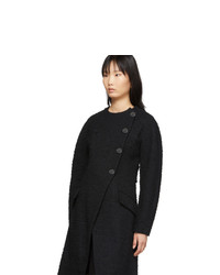 Женское черное пальто букле от Proenza Schouler