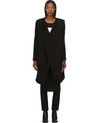 Женское черное пальто букле от Rad Hourani