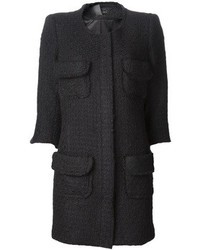 Женское черное пальто букле от Smythe