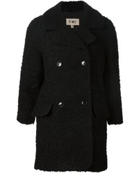 Женское черное пальто букле от YMC