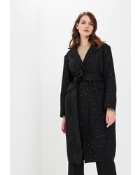 Женское черное пальто в горошек от ISYW I sew you wear