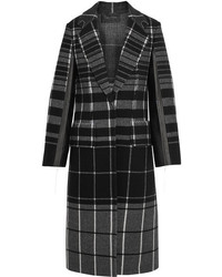 Женское черное пальто в клетку от Calvin Klein Collection