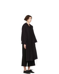 Женское черное пальто дастер от Ys
