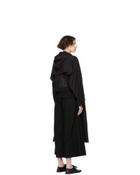 Женское черное пальто дастер от Ys