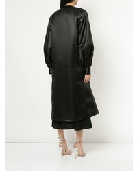 Женское черное пальто дастер от Isabel Sanchis