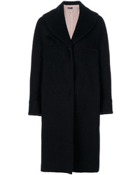 Женское черное пальто из мохера от Jil Sander Navy