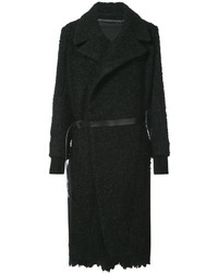 Женское черное пальто из мохера от Nude