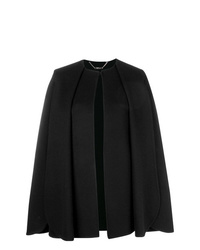Черное пальто-накидка от Alexander McQueen
