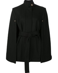 Черное пальто-накидка от Alexandre Vauthier