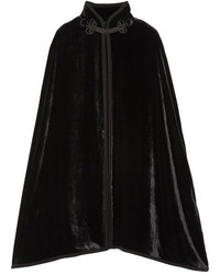 Черное пальто-накидка от Anna Sui