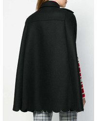 Черное пальто-накидка от RED Valentino