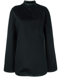 Черное пальто-накидка от Barbara Bui