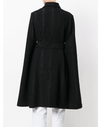 Черное пальто-накидка от Ann Demeulemeester