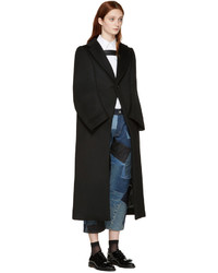 Черное пальто-накидка от Junya Watanabe