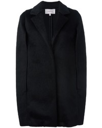 Черное пальто-накидка от Borbonese