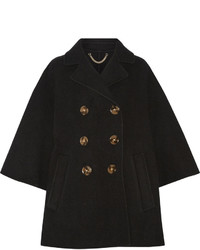 Черное пальто-накидка от Burberry